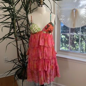 Trina Turk tiered ruffle dress